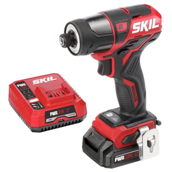 12V PWR CORE 1/4 in. Cordless Brushless Impact Driver Kit (Battery Charger)