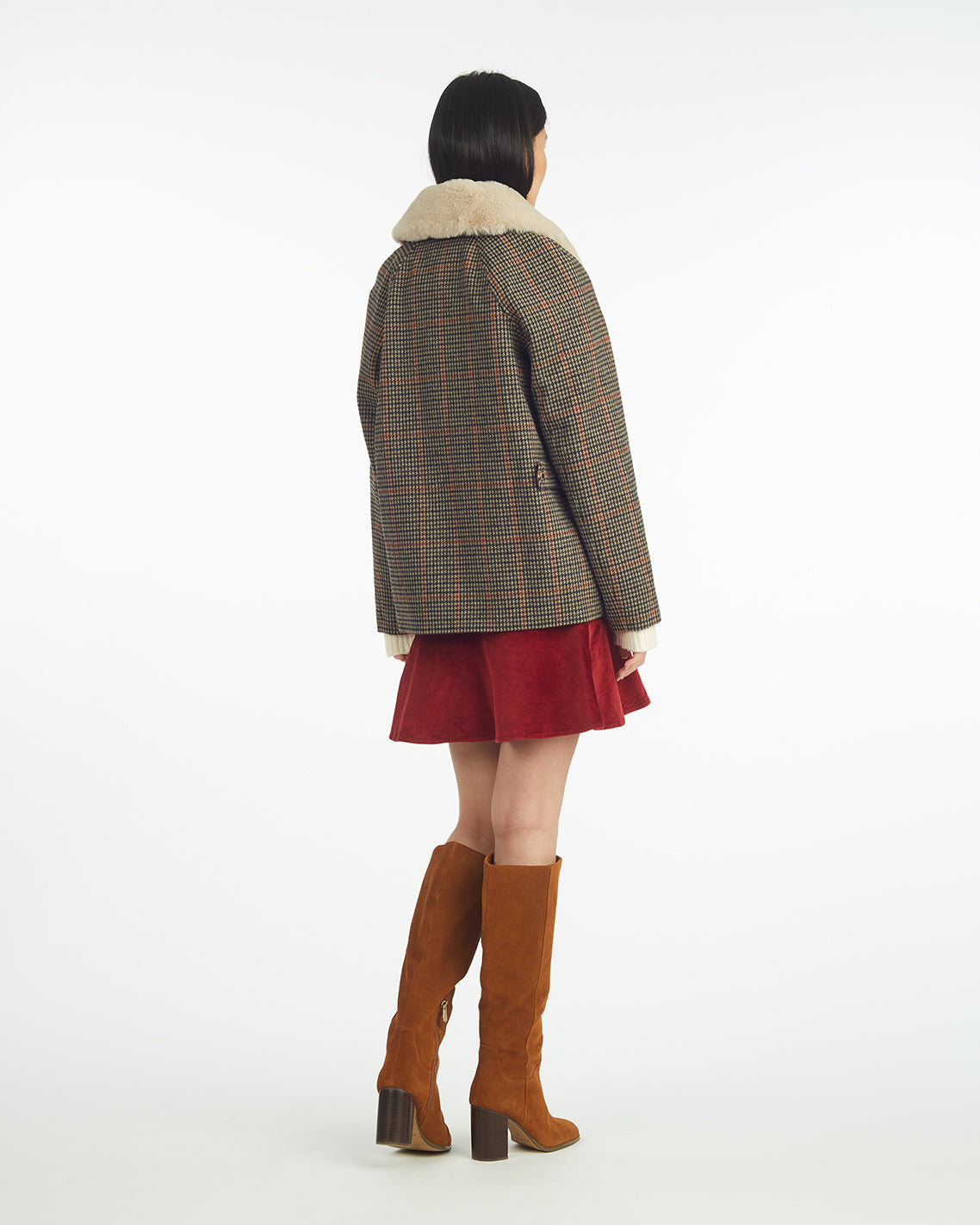 Mini Check Cropped Barn Jacket